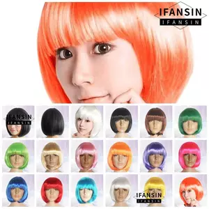 IFASIN Bob Tóc Giả Unisex Thẳng Bán Halloween