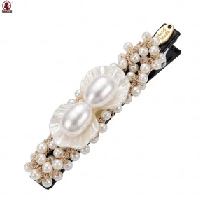 Kẹp tóc ngọc trai cổ điển Baroque Thiết kế ngọc trai không đều Chống trượt Phụ kiện tóc hợp kim dành cho nữ