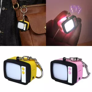Móc khóa truyền hình cổ điển bằng nhựa KIKIN Bao gồm đèn LED và âm thanh để thực tế