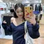 Áo nỉ dài tay cổ phẳng phong cách Mỹ mùa xuân, mùa thu thiết kế không đều quây Hot Girl Top