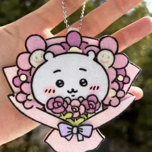 Chiikawa Cảm Thấy Móc Khóa Dễ Thương Anime Túi Quyến Rũ Handmade Sang Trọng Mặt Dây Chuyền Kawaii Ba Lô Treo Phụ Kiện Quà Tặng