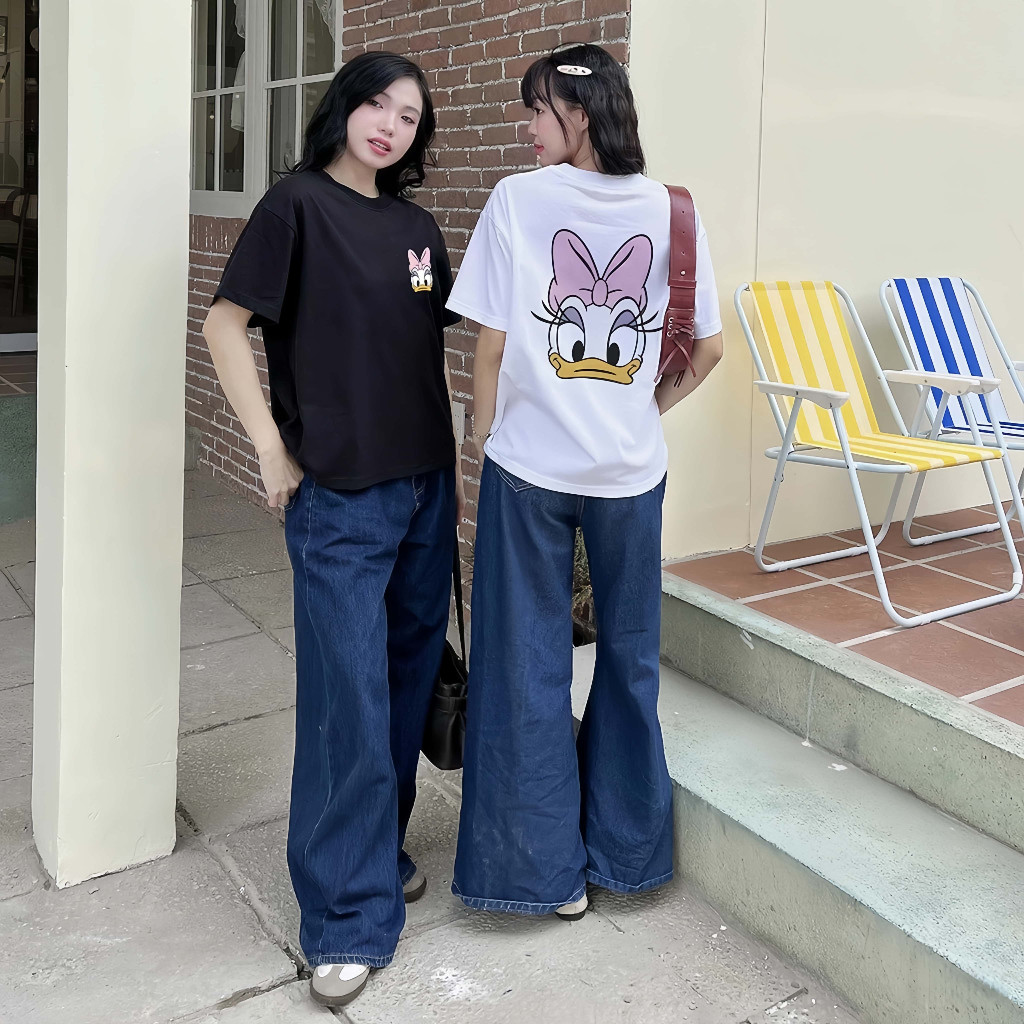 （Giao hàng 24h）Angela Áo thun nữ form boxy Chill Vibes kitty đáng yêu 220gsm