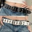 1-2 Chiếc Thắt Lưng Khóa Kim Loại Khắc Gothic - Thời Trang, Hip Hop, Punk - Dây Thắt Lưng Trang Trí Đinh Tán - Dành Cho Nam Nữ Mặc Hàng Ngày - Thắt Lưng Da PU Có Thể Điều Chỉnh / Giao Hàng Miễn Phí