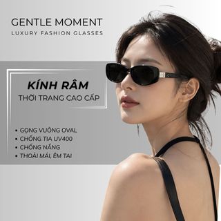 [KOL Live] Kính râm gọng vuông chống tia UV GENTLE MOMENT kính mát chống nắng thời trang nam nữ phong cách GMT603