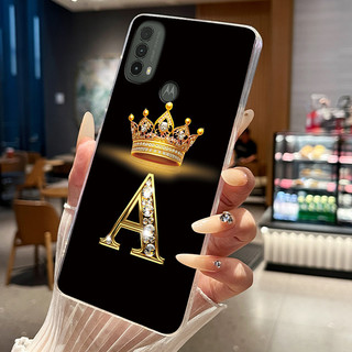 Ốp Silicon Mềm TPU Cho Motorola Moto E40 E30 E20 XT2155, Thời Trang, Chữ Cái Vương Miện