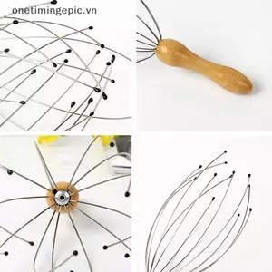 VFZ Tay Cầm Bằng Gỗ Bạch Tuộc Đầu Massage Trầy Xước Thư Giãn Da Đầu Giảm Massage Toàn Thân Scratcher Giảm Căng Thẳng Dụng Cụ Chăm Sóc Sức Khỏe OTE