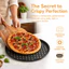 Bộ Chảo Pizza Đục Lỗ VVDZA, Mupti Purpose 9 / 10 / 11 / 12 / 14 Inch Khay Nướng Pizza, Đĩa Nấu Ăn Bằng Thép Carbon Tròn Chống Dính Bền Đẹp Sắc Nét & Bubbly