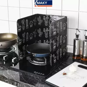 MAKY Nhôm Có Thể Gập Lại Bếp Gas Bếp Tấm Vách Ngăn Di Động Chảo Chiên Dầu Bắn Màn Hình Bảo Vệ Hộ Gia Đình Phụ Kiện Nhà Bếp VN