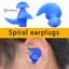 < WHPHous-t > 1 Cặp Nút Tai Bơi Chống Thấm Nước Có Hộp Nút Tai Xoắn Ốc Silicon Mềm, Dùng Để Chống Ồn Ngáy Và Lặn Đẹp