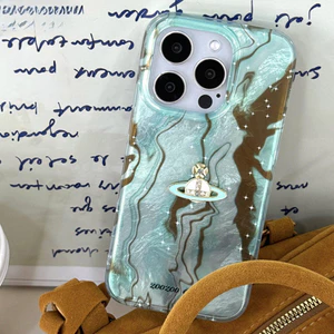 Ốp Điện Thoại Lấp Lánh Sao Thổ Có Sẵn Thích Hợp Cho iPhone17Promax Vỏ Điện Thoại Bao Gồm Tất Cả Dễ Thương Thích Hợp Cho iPhone16pro Dễ Thương Chống Va Chạm S