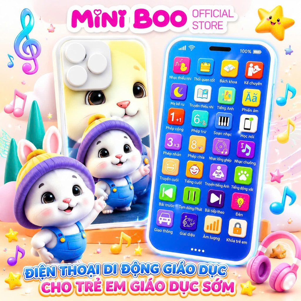 Điện thoại đồ chơi trẻ em Nội dung giáo dục phong phú. Bài hát thiếu nhi Việt Nam Đèn LED nhạc sống động