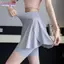 BORAGETE Yoga Skorts, Quần váy giả hai mảnh chống phơi sáng nhanh khô, tích hợp túi thun lưng cao đi xe đạp Skorts Tập luyện quần vợt