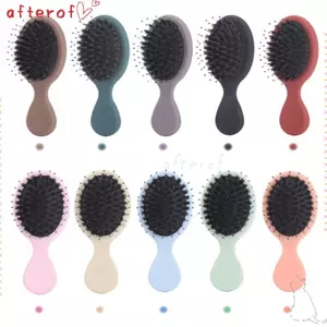 Bàn chải ướt bỏ túi AFTEROF, Bàn chải mái chèo lông lợn Mini, Đèn di động mờ Lược chải tóc ngày lễ cation