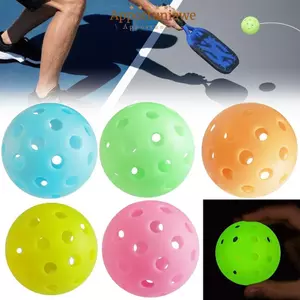 IAPPORTUNIA Quần vợt dành cho người cao tuổi, Phát sáng trong bóng tối 74MM 40 lỗ Quả cầu dạ quang, Cuộc thi bóng PE nhiều màu đàn hồi sáng tạo