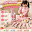 Bộ đồ Chơi Nấu ăn Nhà Bếp Cho Bé – Nâng Cấp Mới, Có Thể Cắt Thực Phẩm Thật, Mô Phỏng Mini, Quà Tặng Hot Trend Cho Bé Gái