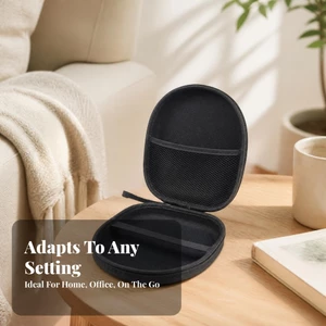 Hộp đựng tai nghe vỏ cứng Hộp đựng âm thanh chống sốc Vỏ sò màu đen Vỏ tai nghe over-Ear