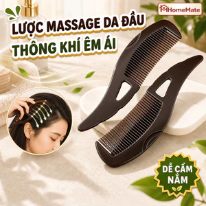 Lược Massage Da Đầu HomeMate Có Tay Cầm, Lược Hỗ Trợ Làm Sạch Gàu Dầu Thừa, Gỡ Rối Và Nâng Phồng Chân Tóc, Gãi Ngứa