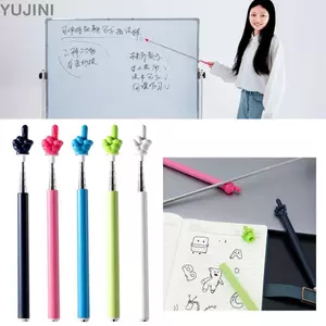 Que đọc ngón tay YUJUNI, Con trỏ giảng dạy thiết kế ngón tay bằng thép không gỉ, Thanh kính thiên văn chất lượng cao có thể ghi được Lớp học Con trỏ ngón tay Đồ dùng văn phòng trường học
