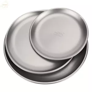 Đĩa cắm trại Titan AWNGD, Bộ đồ ăn du lịch siêu nhẹ có thể xếp chồng lên nhau, Món ăn mờ di động tròn Đồ dùng ăn Backcountry bền