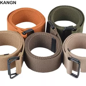 Thắt lưng vải KANGN, Thắt lưng quần vải Cotton khóa vòng đôi, Vải vải thời trang Free Punch Best Canvas Thắt lưng nam