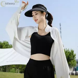 EDIWANY Tay áo mùa hè, Khăn choàng chống nắng dài tay bằng lụa băng, Thời trang thoáng khí Chống nắng mỏng Tấm che nắng câu cá