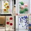 Decal dán tường kính lá hoa có thể tháo rời bằng nhựa PVC tự dính cho cửa ngăn kính Phòng ngủ Trang trí phòng khách [VN]