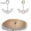 LUImo Pha Lê Bụng Nút Nhẫn Rốn Nhẫn Zircon Tòn Ten Cơ Thể Bụng Barbell Trang Sức Xuyên Bụng Nút Nhẫn Dành Cho Nữ Bụng Rốn Nhẫn SBS