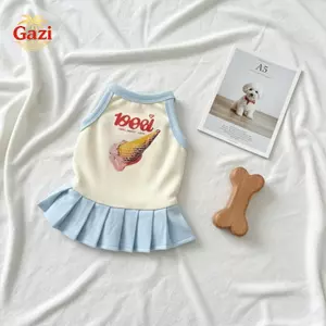Đầm công chúa cho chó in kem dễ thương Váy mùa hè Váy ôm mỏng cho thú cưng cho bé gái Chó nhỏ Mèo [VN]