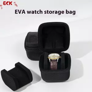 ECK Di Động Đồng Hồ Hộp Bảo Quản Chống Nước Dây Kéo Độc Đáo Du Lịch Hộp Đựng EVA Túi Bảo Quản Cho Đồng Hồ Thông Minh Đồng Hồ Đeo Tay Tổ Chức HOT