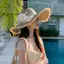 🔥có hàng sẵn🔥sành điệu dễ thương thời trang hè Pháp Ren Hoa Rơm Mũ Nữ Mùa Hè Đi Biển Kỳ Nghỉ Vành Lớn Mũ Chống Nắng Tất Cả Trận Đấu Chống Nắng Mũ Đi Biển