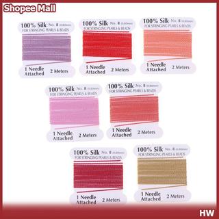 HWETR 8 # 0.8mm * 2 mét Giá xuất xưởng Nhiều màu 100% Màu Hồng Tự Nhiên Trắng Dây Lụa Dành Cho Nữ DIY Trang Sức Làm