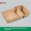 50 Chiếc Khay Phục Vụ Thực Phẩm Giấy Kraft Dùng Một Lần Hai Lưới Sna Chien Salad Thùng Đựng Ra Cho Đảng VN
