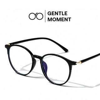 Gọng kính form tròn nhựa dẻo cao cấp GENTLE MOMENT chống ánh sáng xanh chống tia UV thời trang nam nữ GMK827