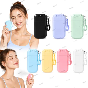 Bình xịt rỗng PYCOU, có thể đổ lại bằng chai pha chế móc khóa bằng nhựa, dung tích 30ml Chai nạp nước hoa nhiều màu cho du lịch