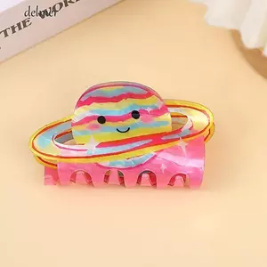 DELMER Hoa Vuốt Tóc, Gấu Chó Động Vật Kẹp Tóc, Mũ Cá Tính Đám Mây Cầu Vồng Thỏ Cá Mập Kẹp Bé Gái