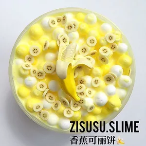 Slime Chuối Crepe Tạo Bọt Kẹo Cao Su Giải Nén Bùn Càng Chơi Lớn Hơn Chất độn Bùn Giá Rẻ 0624