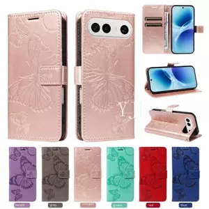 Ốp YJD Cho Vivo X300FE Khe Cắm Thẻ Da Bướm Lớn Dây Đeo Tay Chống Rơi Vỏ Điện Thoại