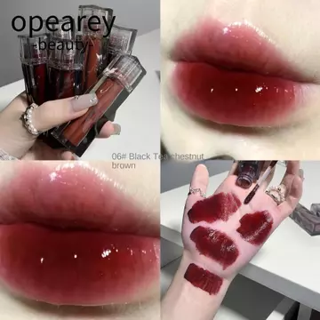 OPEAREY Lip Stick, 6 Màu Pha Lê Nước Nhuộm Son Bóng, Son Màu Đỏ Gợi Cảm Kính Làm Đẹp Sắc Tố Cao Son Môi Nữ Trang Điểm