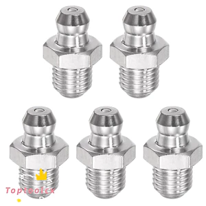 TOPTOOLCX 10 Núm Vú Mỡ Thủy Lực, M8 x 1mm Ren Bạc Thẳng Mỡ Lắp, M6 x 1mm Sợi M10 x 1mm Sợi Thép Không Gỉ Zerk Lắp Vòi Phun