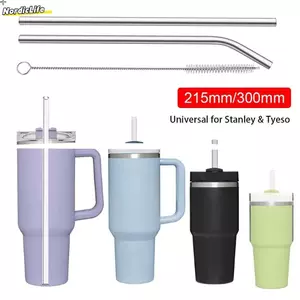 NORDICLIFE 1 Ống Hút Inox, Ống Hút Cốc 8mm Bạc 6mm, Ống Hút Thay Thế Uống Thẳng Có Thể Tái Sử Dụng Cho 30oz 40oz Tyeso Cup