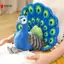 Mô phỏng đẹp Peaco Đồ chơi sang trọng Màu xanh lá cây Peaco Spread Tail Thú nhồi bông mềm Gối Quà tặng sinh nhật cho trẻ em VN