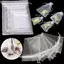 YUJUNI 25 / 50 Chiếc Organza Gạc Gói Kẹo Giáng Sinh Ủng Hộ Trang Sức Đóng Gói Túi Trắng