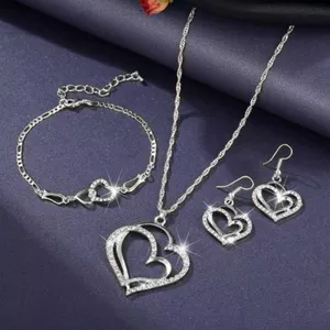 Ngày Của Mẹ 520 Quà Tặng Năm Mới Influencer Thời Trang Đôi Trái Tim Đào Hình Trái Tim Đơn Giản Độc Đáo Bông Tai Vòng Cổ Bộ 2026-6-26