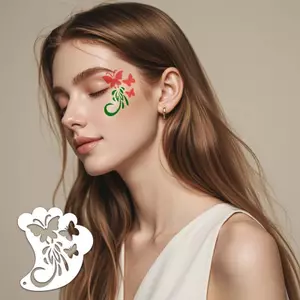 MAKY 16 Cái Tranh Vẽ Mặt Hình Xăm Stencil Bộ Có Thể Tái Sử Dụng Rỗng Cơ Thể Nghệ Thuật Sơn Stencils DIY Mẫu Lông Mày Tranh Trang Trí Cosplay Khiêu Vũ Đảng Dụng Cụ Trang Điểm VN