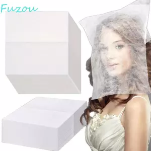 FUJIOU 100 Chiếc Mũ Bảo Vệ Trang Điểm Mặt, Áo Bảo Vệ Trang Điểm Thoáng Khí Dùng Một Lần, Nhẹ Lớn Không Mùi Mềm Trang Điểm Quần Áo Bảo Vệ Tiệm Cắt Tóc