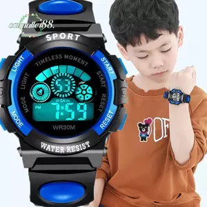 Đồng hồ điện tử trẻ em CATMALLER88, Đồng hồ kỹ thuật số trẻ em phát sáng chống sốc, Đồng hồ thể thao nhẹ cho trẻ em cho bé trai và bé gái