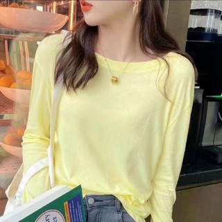 [Tùy chọn nhiều màu] Mặt nạ nhẹ Quần áo chống nắng dáng rộng Áo thun Tencel Cotton nhiều màu ngoài trời thân thiện với da