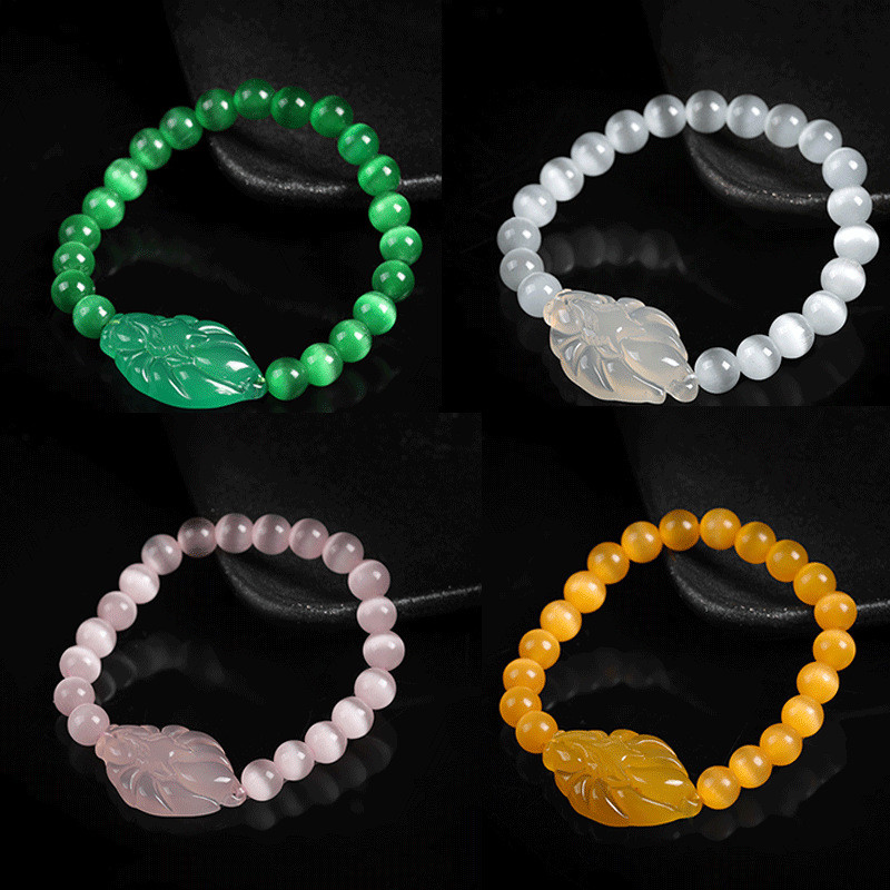 Vòng tay cáo mắt mèo dành cho nữ Trang sức bảo vệ cáo chín cánh quyến rũ may mắn