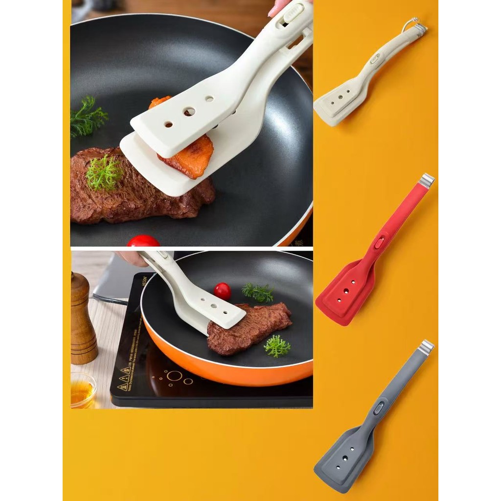 kẹp thực phẩm kẹp thịt gắp thịt nướng lật đật phụ kiện nhà bếp đồ bếp nướng bbq vá xới cơm  silicon