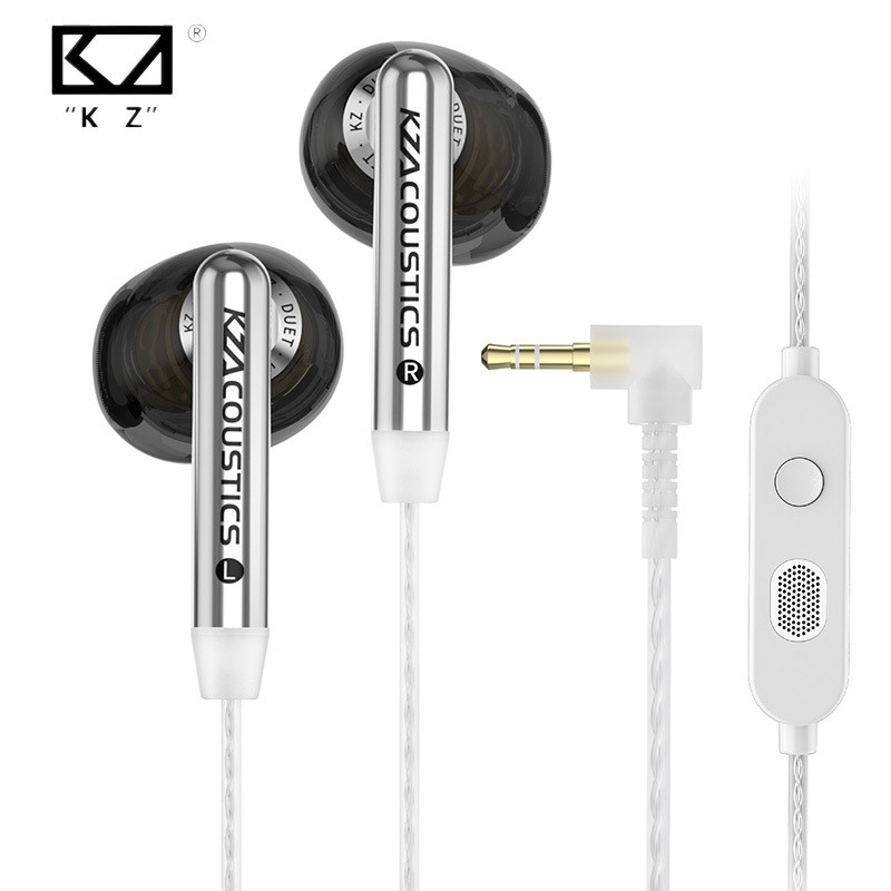 KZ Duet tai nghe nhét tai 2 driver dynamic, dây 3.5mm/Type-C, HD, 2 mic